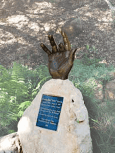 Tom White Studios, Inc | Jerry Garcia Hand Sculpture Jerry Garcia Hand bronze statue commissioned by the Santa Barbara Bowl Foundation for the Jerry Garcia Glen. Created by public monumental bronze sculptor, Tom White.