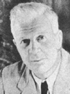 Black-and-white portrait of elderly man