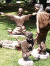 Tom White Studios, Inc | Jesus Statues Statue of Jesus, bronze Christ sculpture, bronze portraits of children, Tom White, custom public monumental commissions, church statues, prayer garden sculptures, Biblical sculptures.