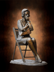 Weeping mother memorial bronze sculpture